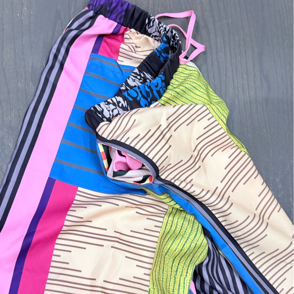 Women’s Multicolor Striped Wide-Leg Casual Pants - Picture 7 of 7